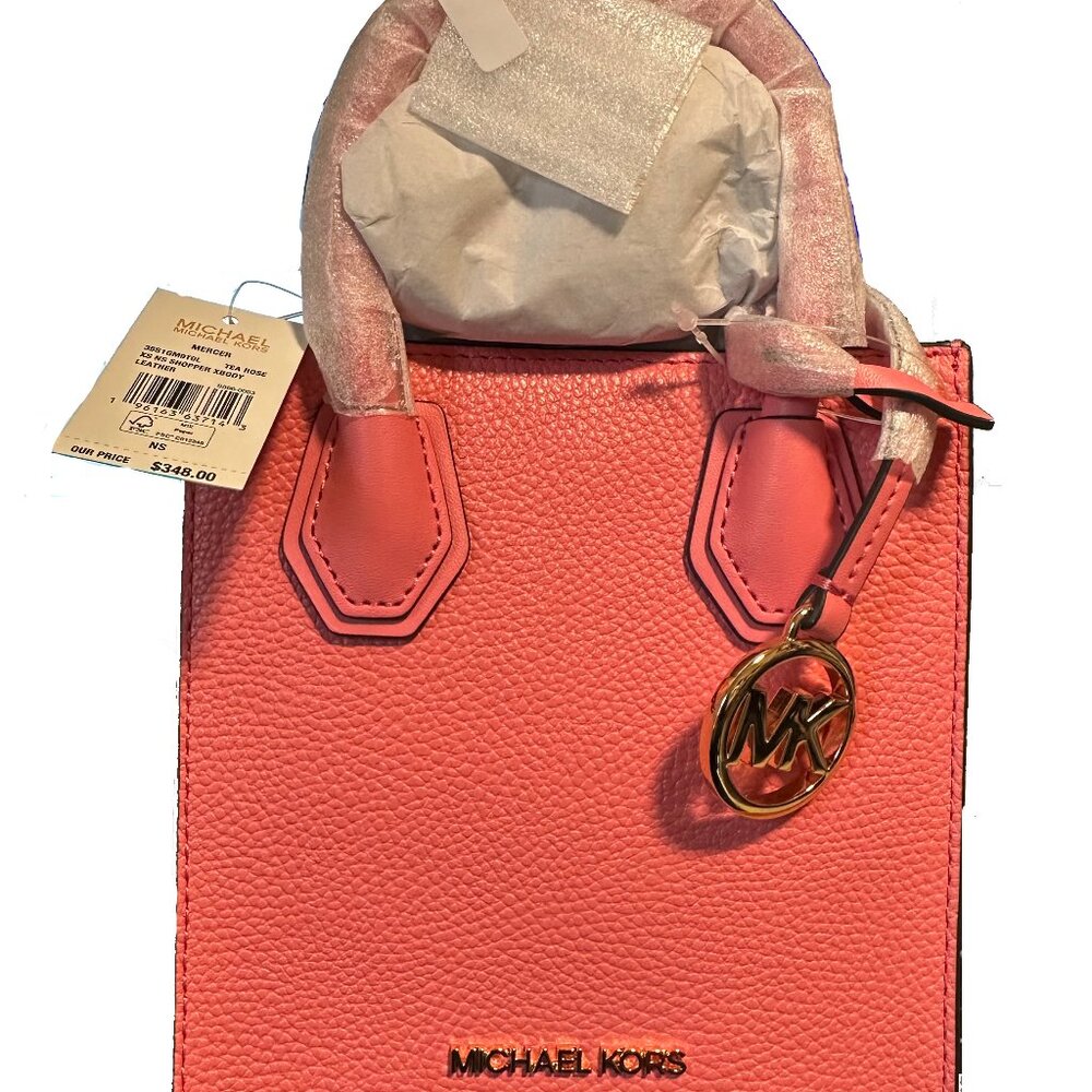 Michael Kors Mercer Extra Small Pebbled Cross Body - Tea Rose (35S1GM9T0L)